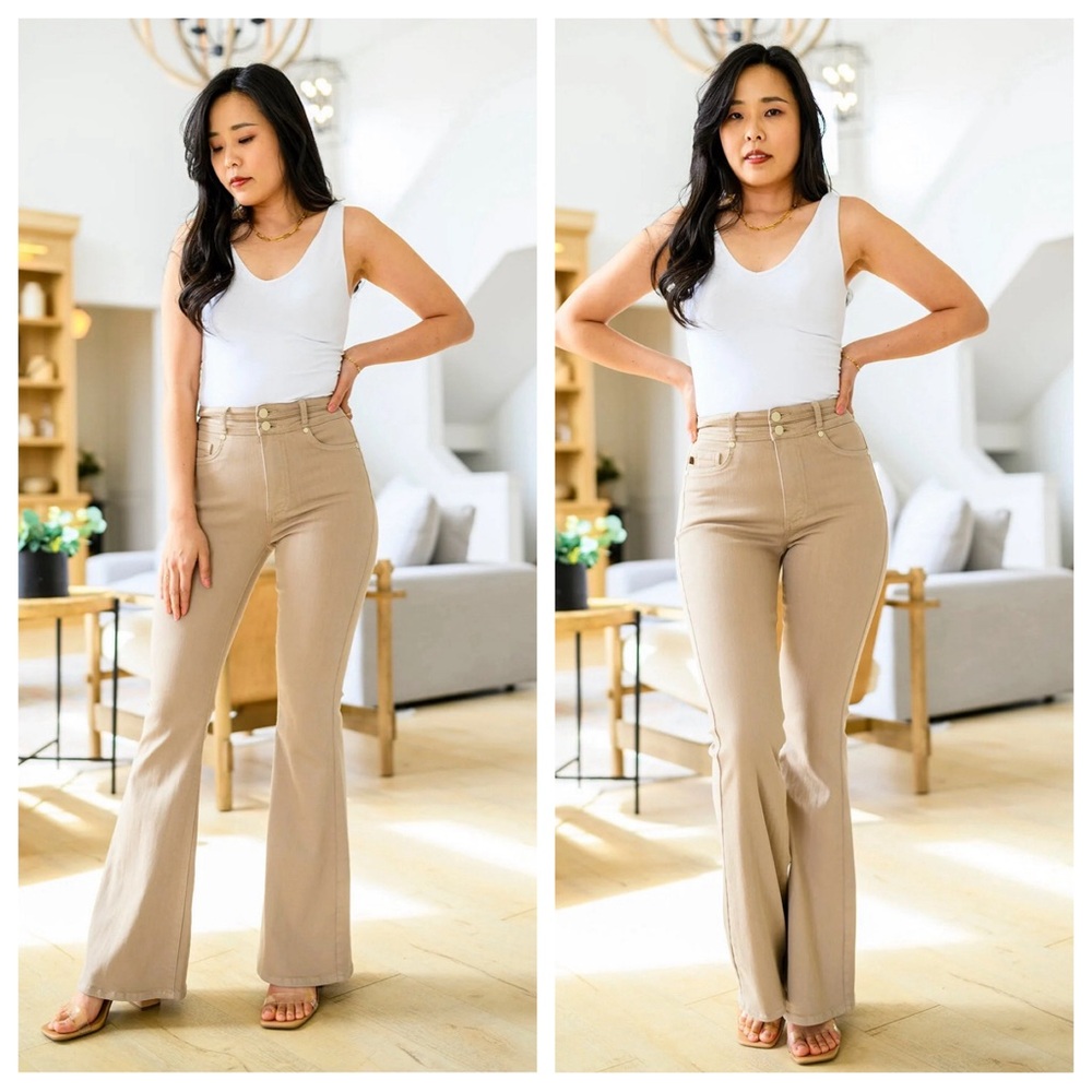 Judy Blue Serenity High Rise Tummy Control Flares - Picture 2 of 15